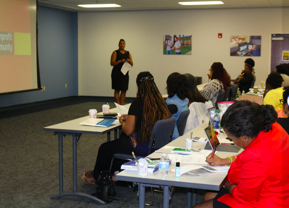 Nonprofit leaders engaged in a workshop session